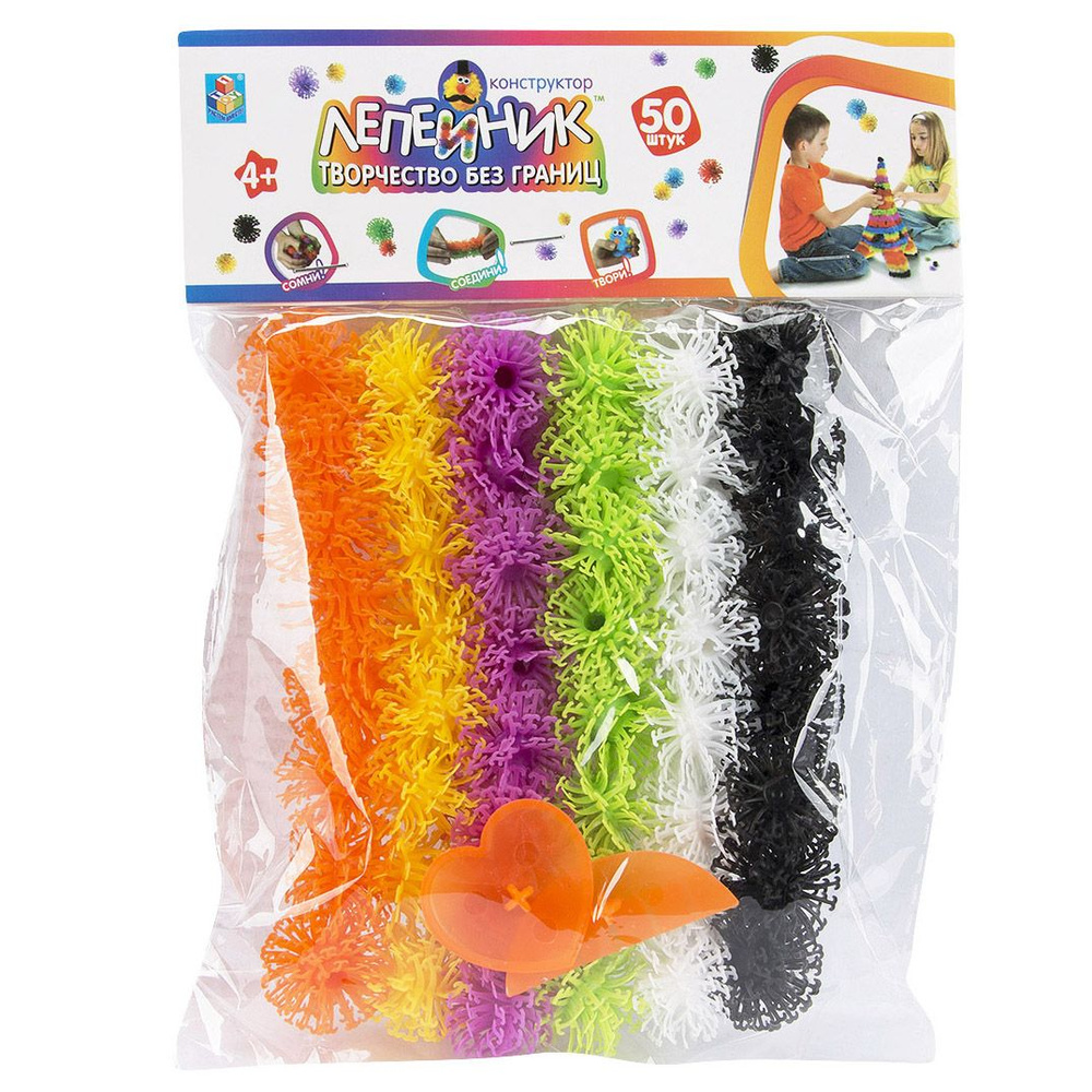 Т59404 Игровой набор для детского творчества "Лепейник"(48 разноцветных деталей, 2 аксессуара)  #1
