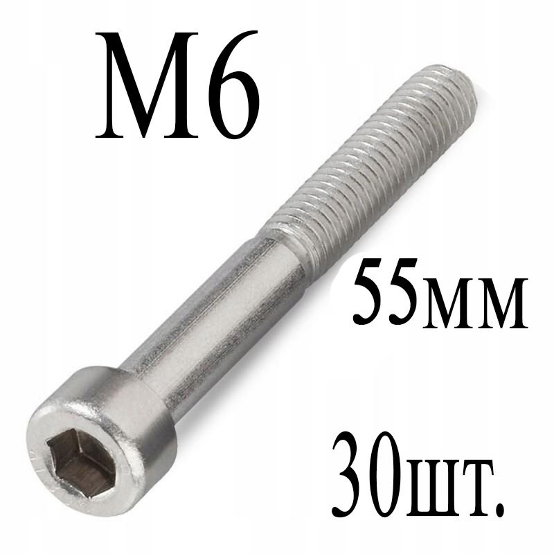 Винт М6 х 55 DIN 912 (30шт.) #1