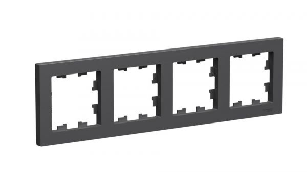 Systeme Electric AtlasDesign Базальт Рамка 4-постовая, универсальная, ATN001404  #1