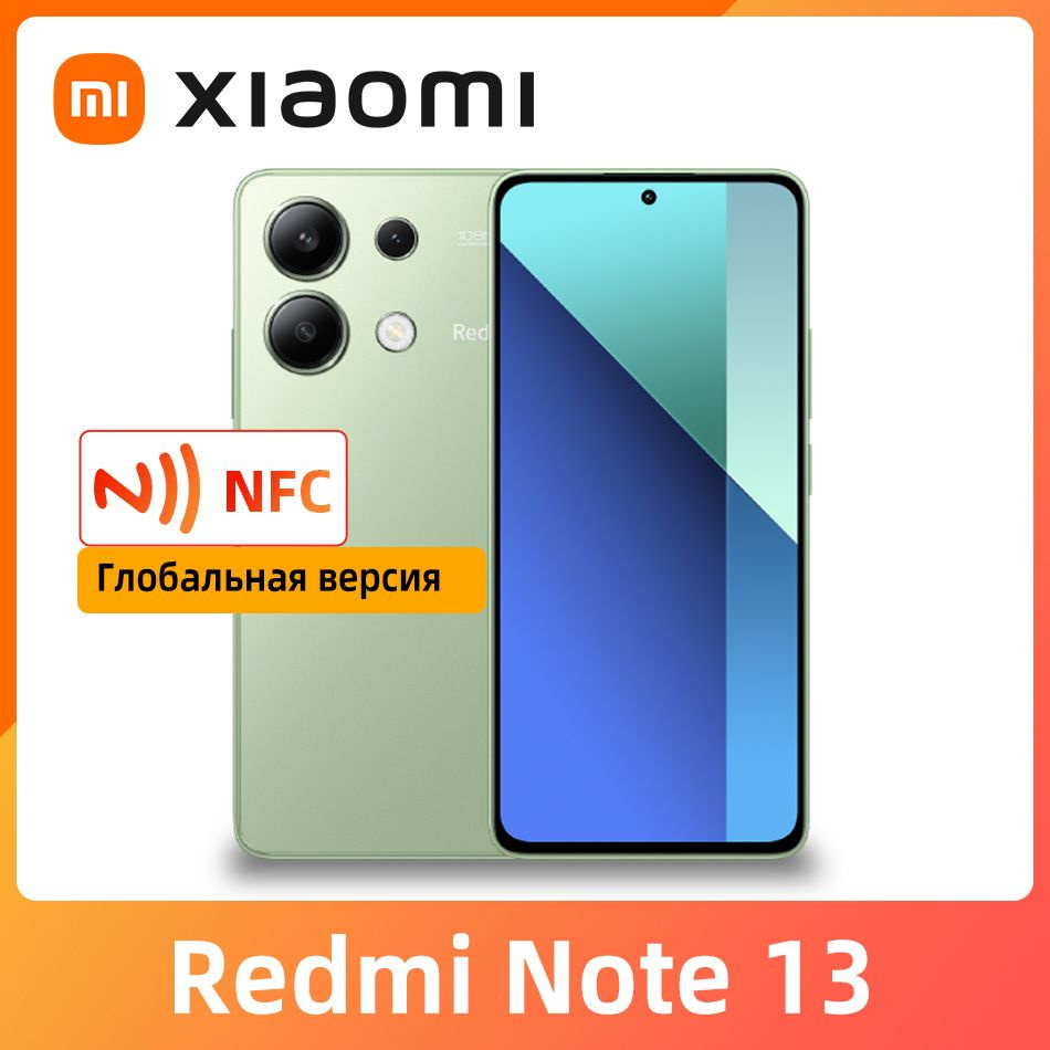 Xiaomi Смартфон Глобальная версия Redmi Note 13 NFC поддерживает русский язык 8/256 ГБ, зеленый  #1