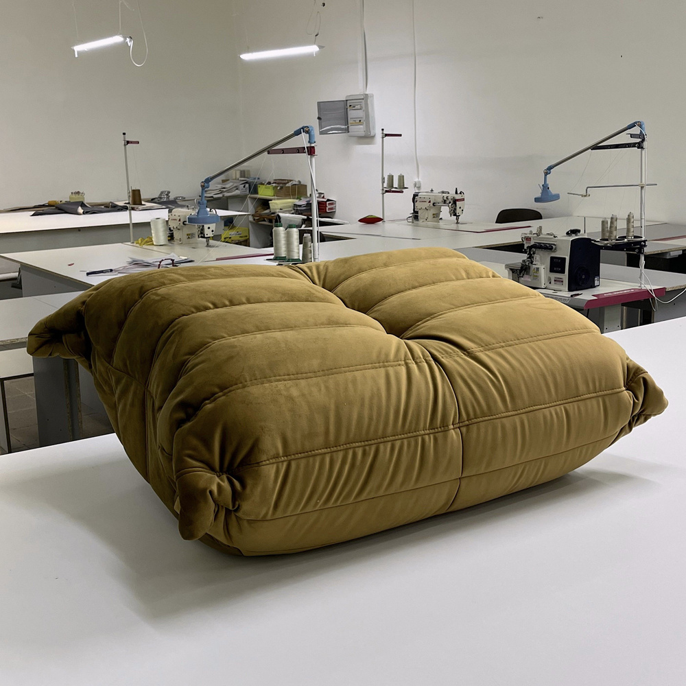 Onesta design factory Бескаркасный диван, Велюр искусственный, Размер S  #1