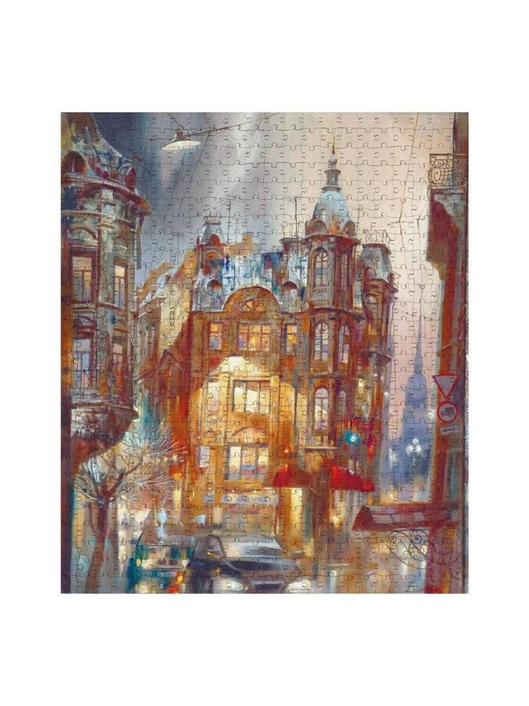 Пазл деревянные Collaba puzzle "Город. Фонари" 520 деталей, размер 33х39 см (962285)  #1