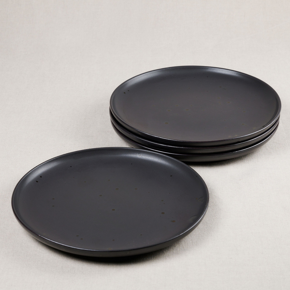 MIXOM Набор тарелок black, 4 шт, Керамика, диаметр 20.5 см #1