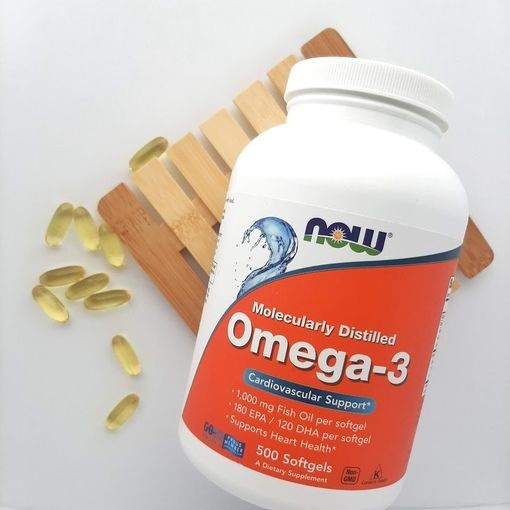 NOW omega 3, рыбий жир омега 3, 500 капсул #1