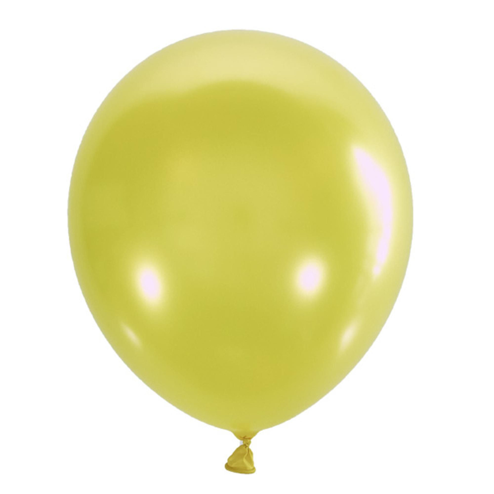 Воздушный шар 14"/35см Премиум Металлик YELLOW 021 50шт #1