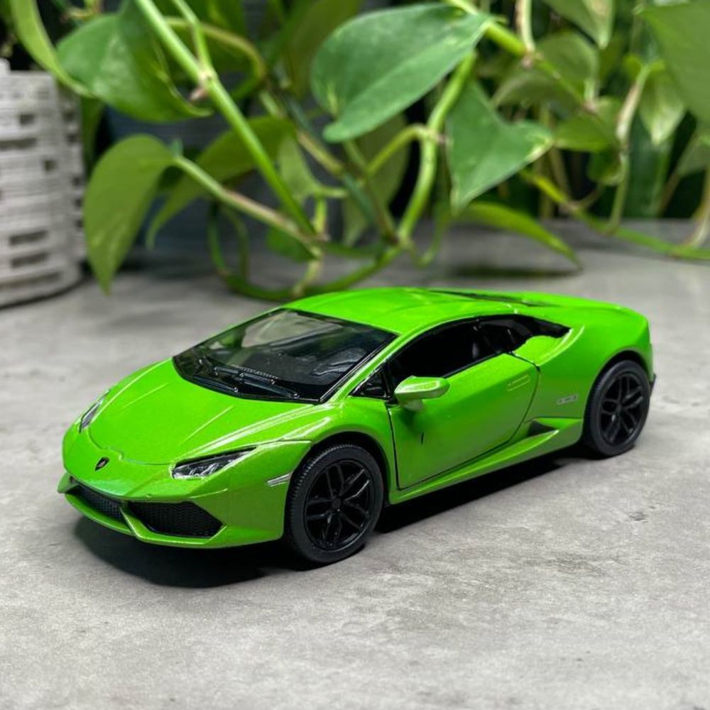 Металлическая машинка Kinsmart 1:36 Lamborghini Huracan LP610-4 5382DKT, инерционная / Зеленый  #1