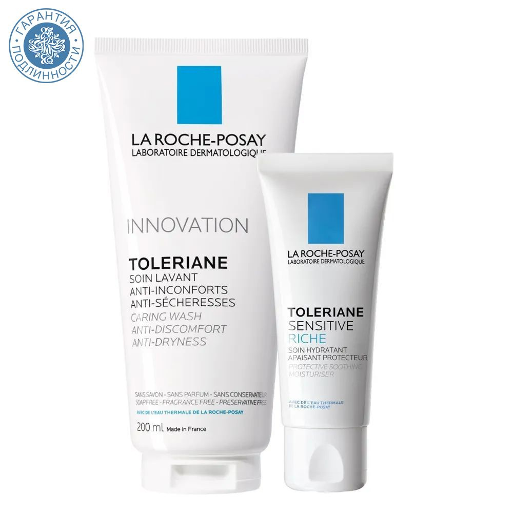 La Roche-Posay Набор Toleriane для увлажнения сухой чувствительной кожи: крем 40 мл + гель 200 мл  #1