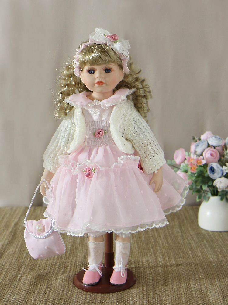 Кукла фарфоровая 16' на подставке KSVA-YF-18613 #1