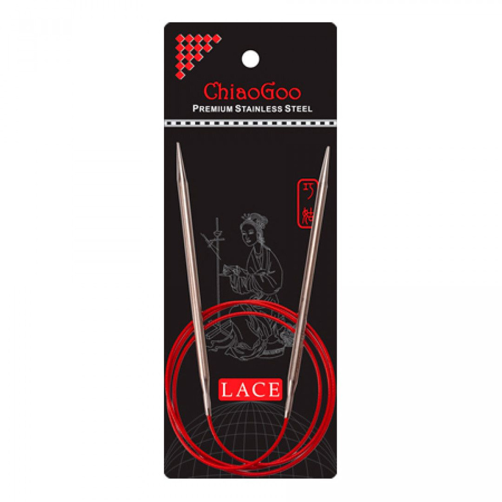 Chiao Goo Red Lace Circulars Круговые спицы 100 см Металл (3.25 мм, 7040-3) #1