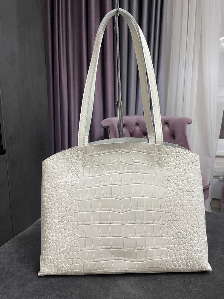 Женская сумка шоппер из натуральной кожи вмещает А4 формат на плечо  #1