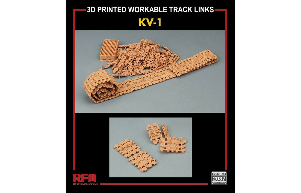 RM-2037 Траки 3D printed Workable track links for KV-1 (1/35) #1