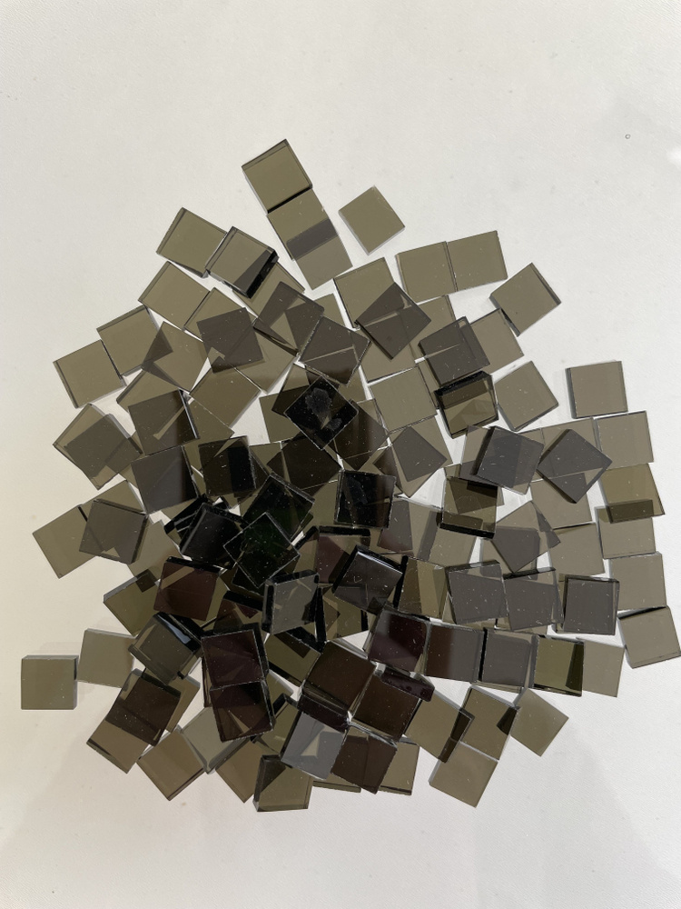 Мозаика из темно-серого стекла 0160, 3 мм, 10х10 мм, 150 шт #1