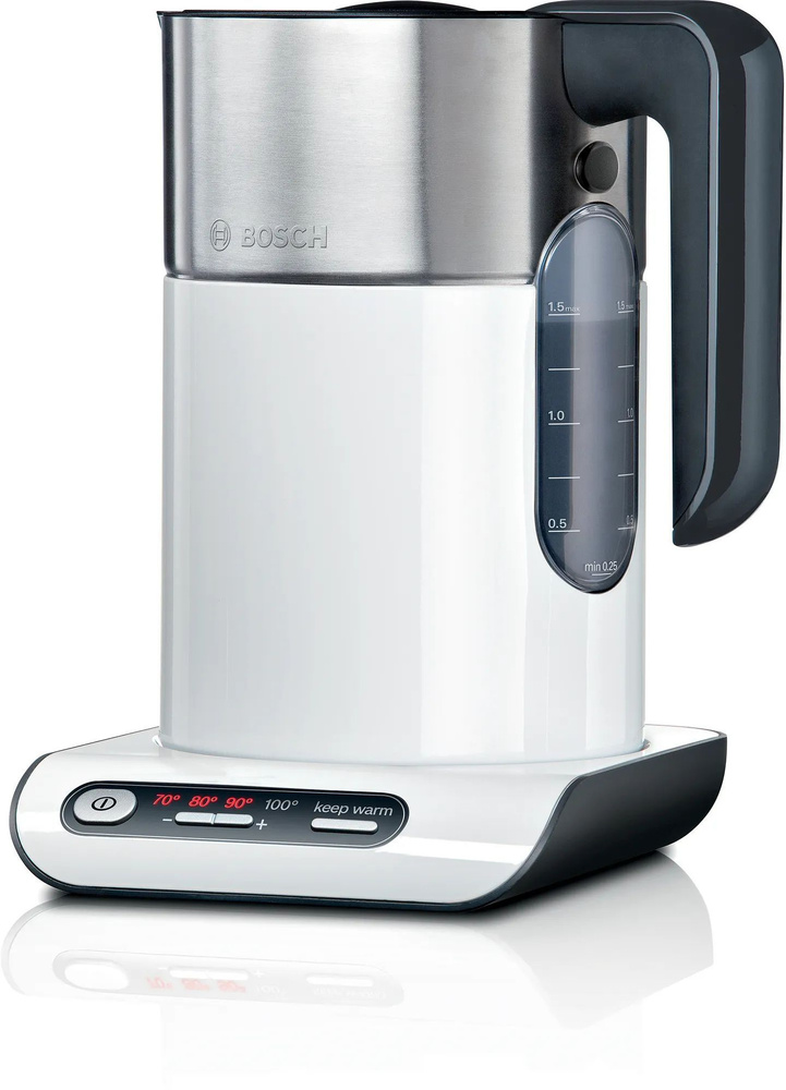 Чайник Bosch TWK8611P 1.5л. 2400Вт белый/серебристый (нержавеющая сталь)  #1