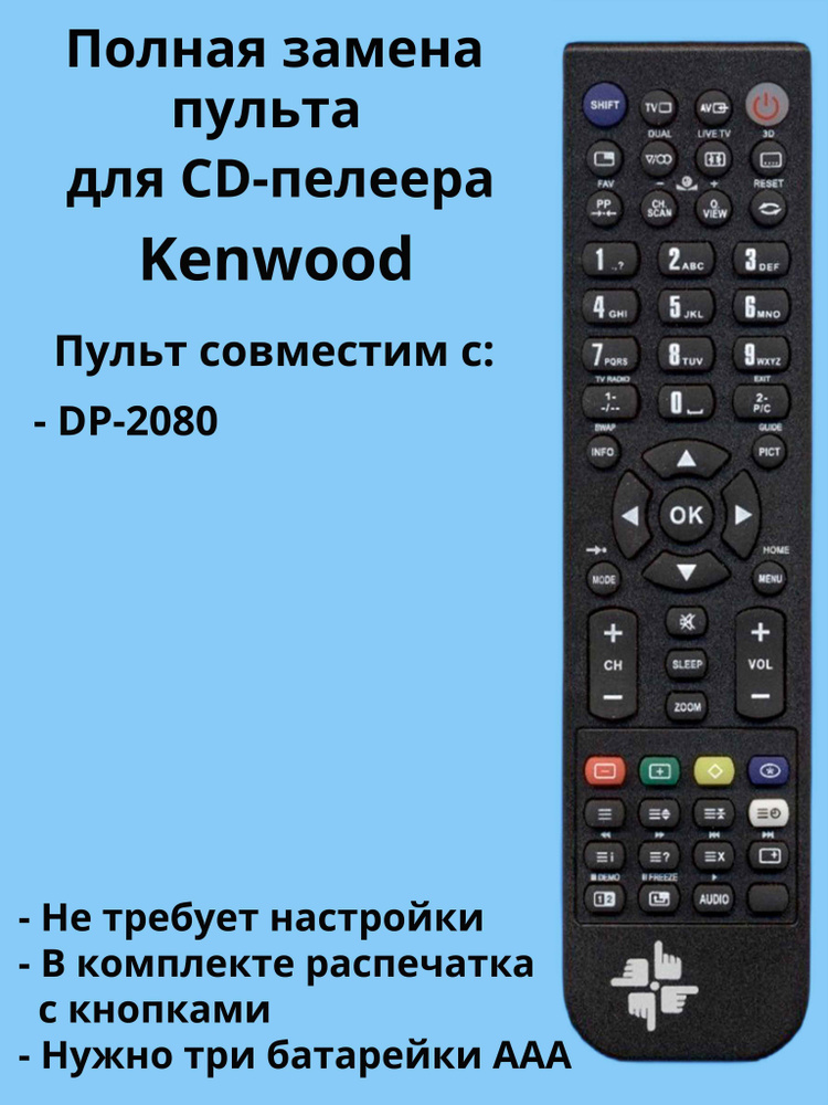 Пульт RC-P0202 для CD-проигрывателя Kenwood #1