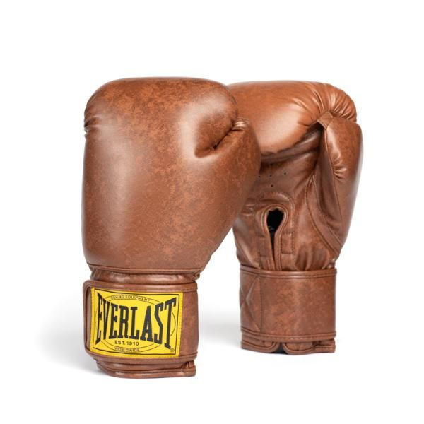 Перчатки тренировочные Everlast 1910 Classic PU_размер 16oz _коричневый_искусственная кожа  #1