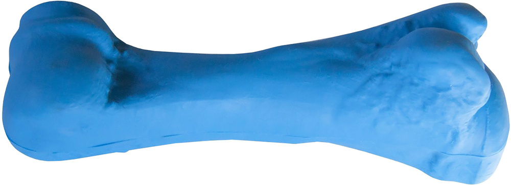 Зооник Игрушка Кость для собак, литая, пластикат, средняя, синяя, 15.8 см  #1