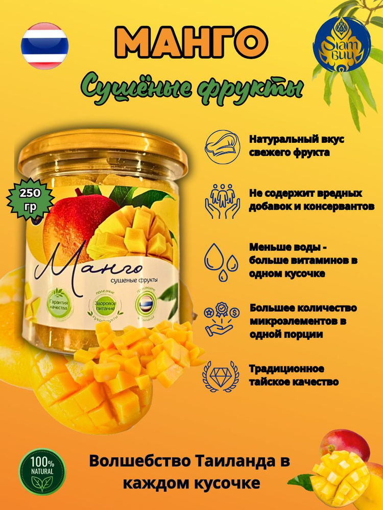 Манго сушеное натуральное 250гр. #1