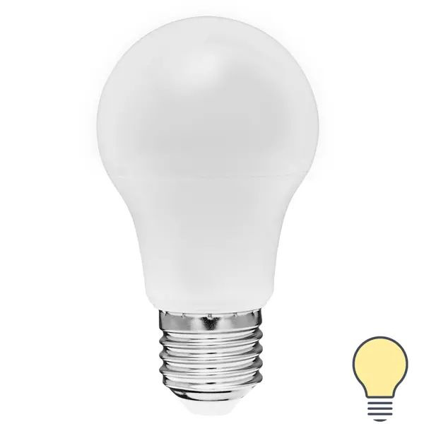Лампа светодиодная Volpe E27 220-240 В 7 Вт груша матовая 600 лм, теплый белый свет  #1