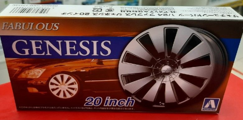 Сборная модель Aoshima 1:24 05466 Fabulous Genesis 20inch колесные диски с резиной  #1