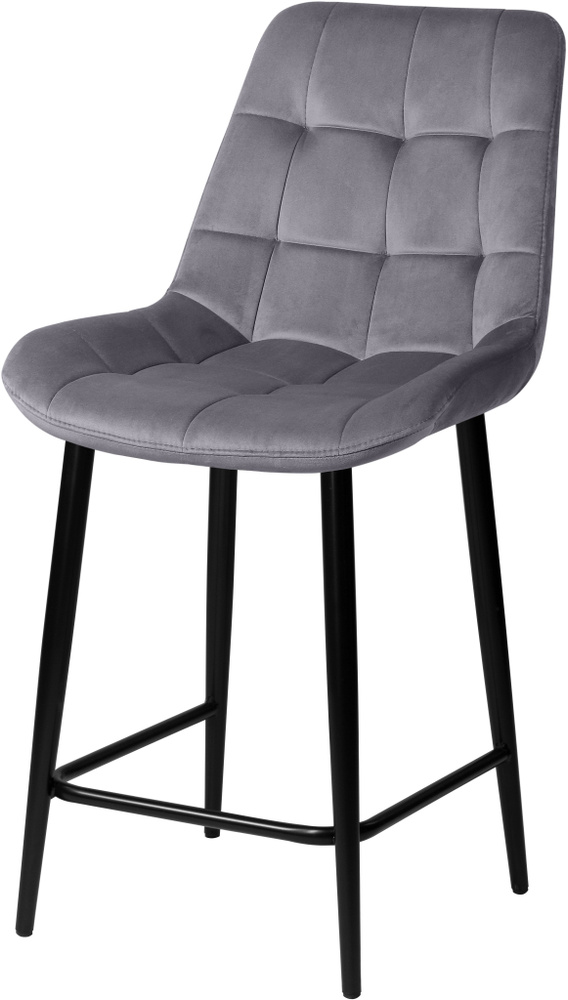 Комплект полубарных стульев Эйден 65 см серый / черный, 2 шт.  #1