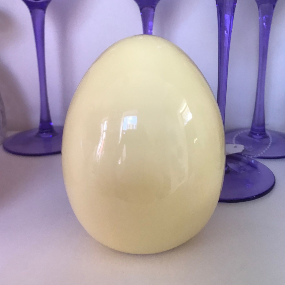 Декоративное яйцо (цвет желтый) 8.2x8.2x10.3 см, керамика #1