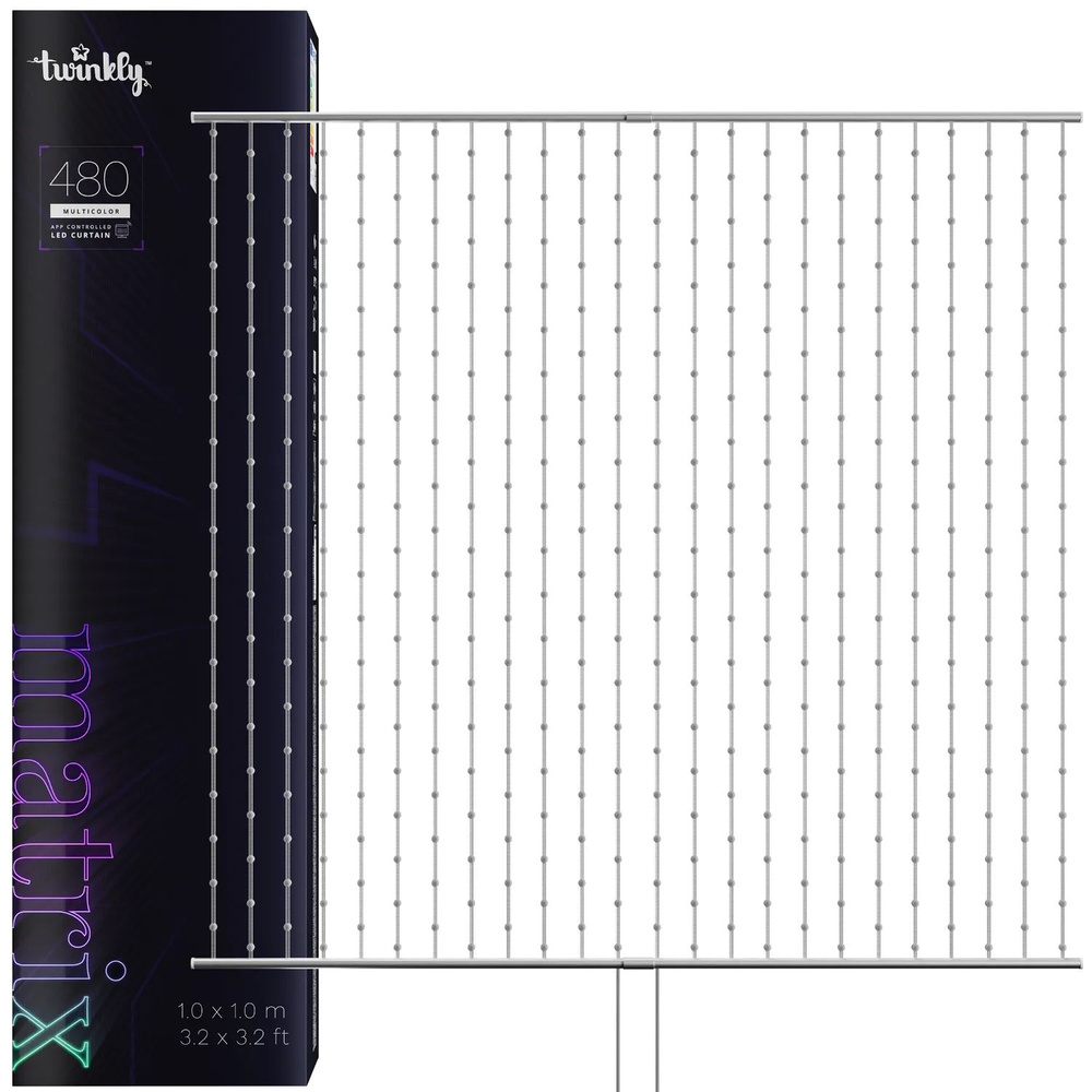 Умный светодиодный занавес Twinkly Matrix 1 x 1 м, 480 диодов RGB #1