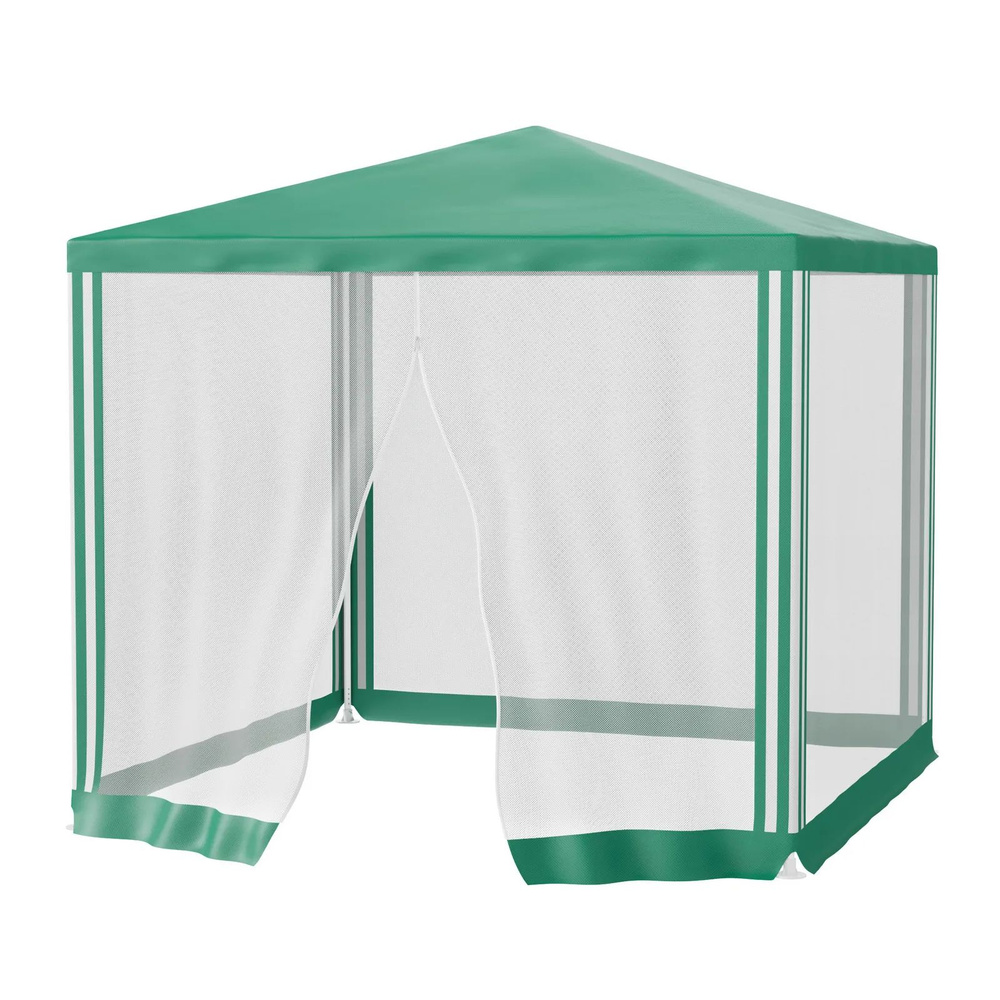 Тент садовый Camping Palisad (с москитной сеткой, 2.5 х 2.5/2.4 м) / тент туристический / шатер для дачи #1