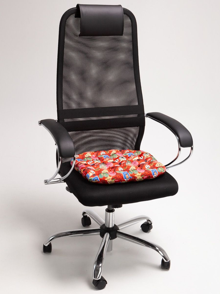 Подушка/сидушка массажная на стул, офисное, компьютерное кресло с лузгой гречихи детская Bio-Textiles #1