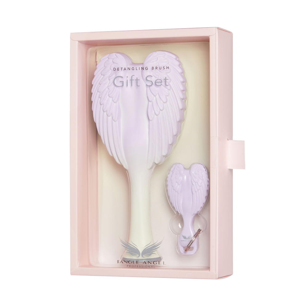Подарочный набор расчесок для волос TANGLE ANGEL Gift Set - Lilac/Ivory + брелок расческа  #1