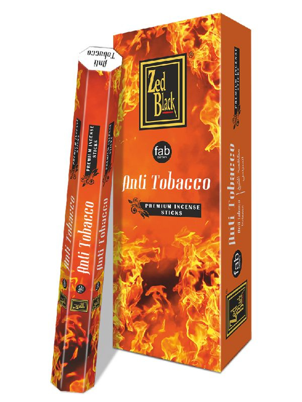 ANTI TOBACCO fab series Premium Incense Sticks, Zed Black (АНТИТАБАК премиум благовония палочки, Зед #1