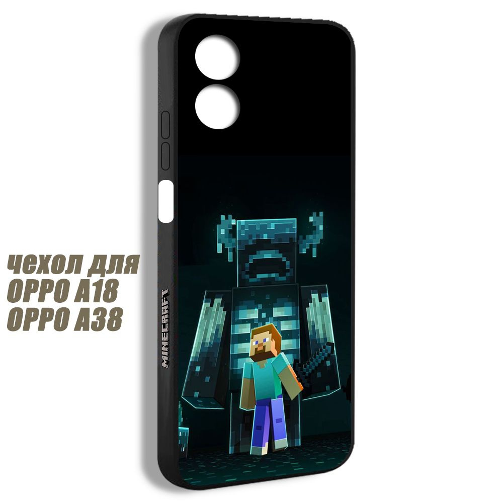 чехол для смартфона Подходит для OPPO A18 4G Стив Minecraft милый мультфильм робот QAG16  #1