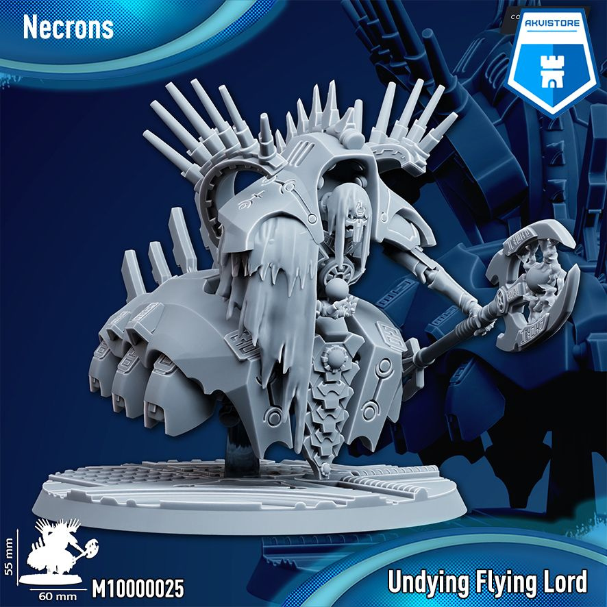 Некроны (Necrons) - Undying Flying Lord 32 мм миниатюра 3D печать Warhammer 40000  #1