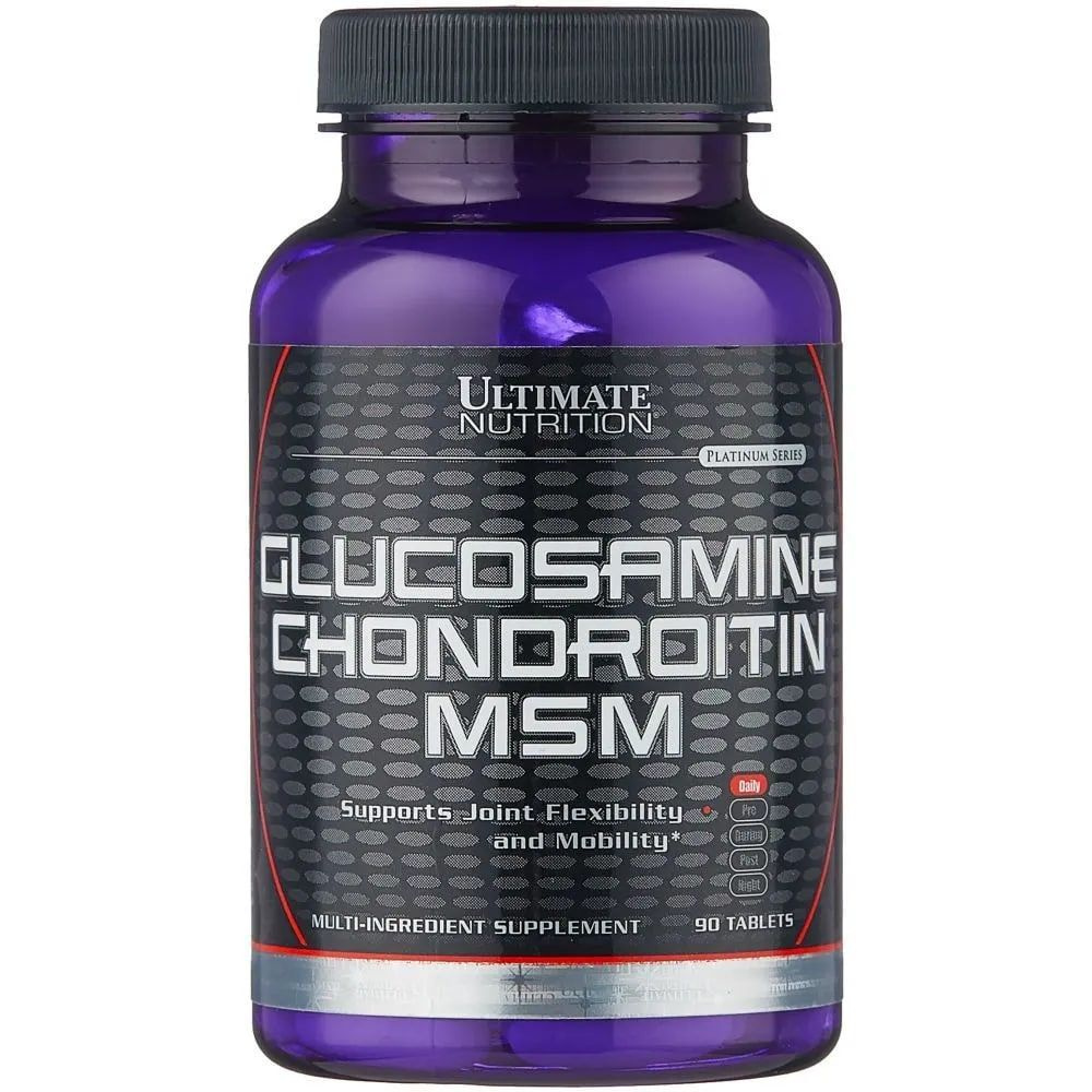 Ultimate Nutrition Glucosamine, Chondroitin + MSM, Глюкозамин Хондроитин МСМ для связок, суставов, хрящей, #1