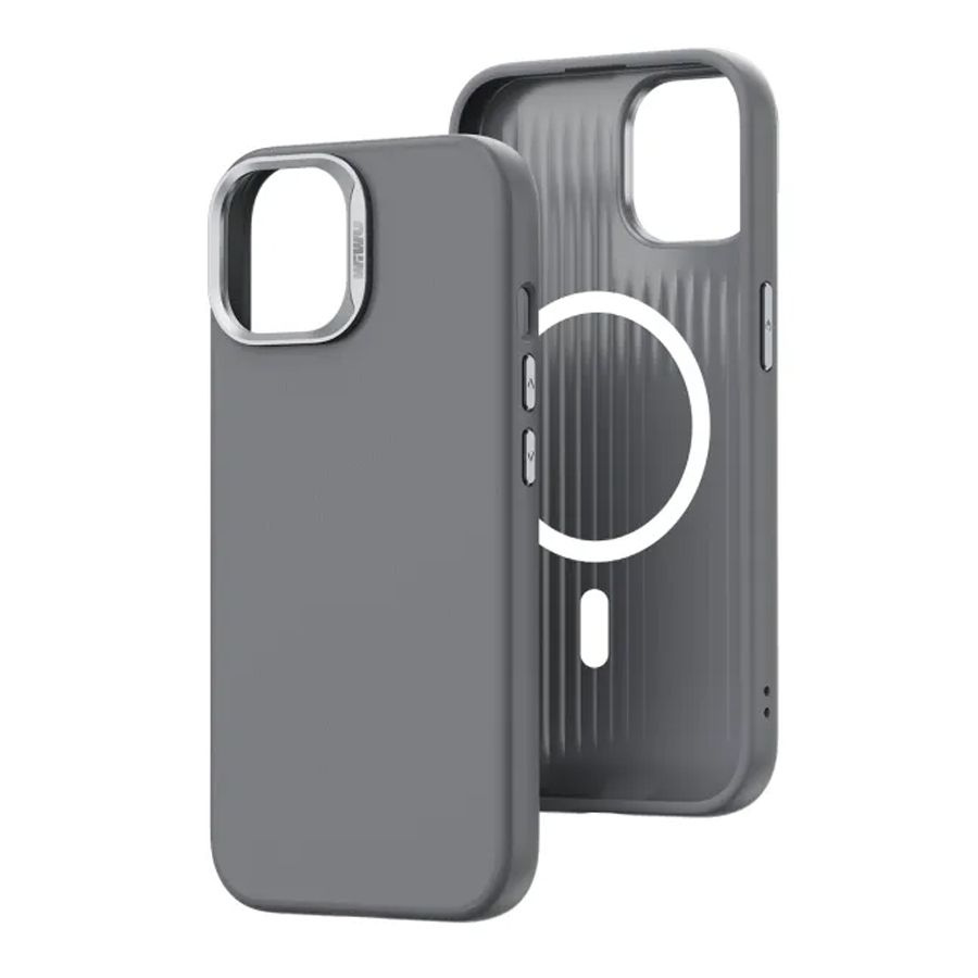 Чехол-накладка WIWU Vegan Leather Phone Case for Apple iPhone 15 PRO SP-019 Grey (Серый)  #1