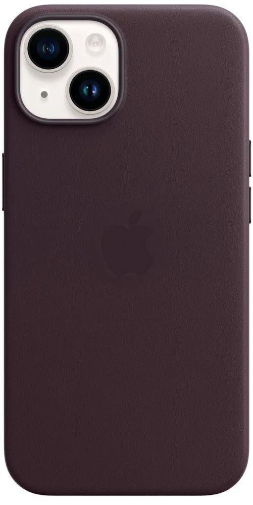 Кожаный чехол MagSafe для iPhone 15 / Анимация NFC / Leather Case with MagSafe для Айфон 15 , Dark Cherry #1