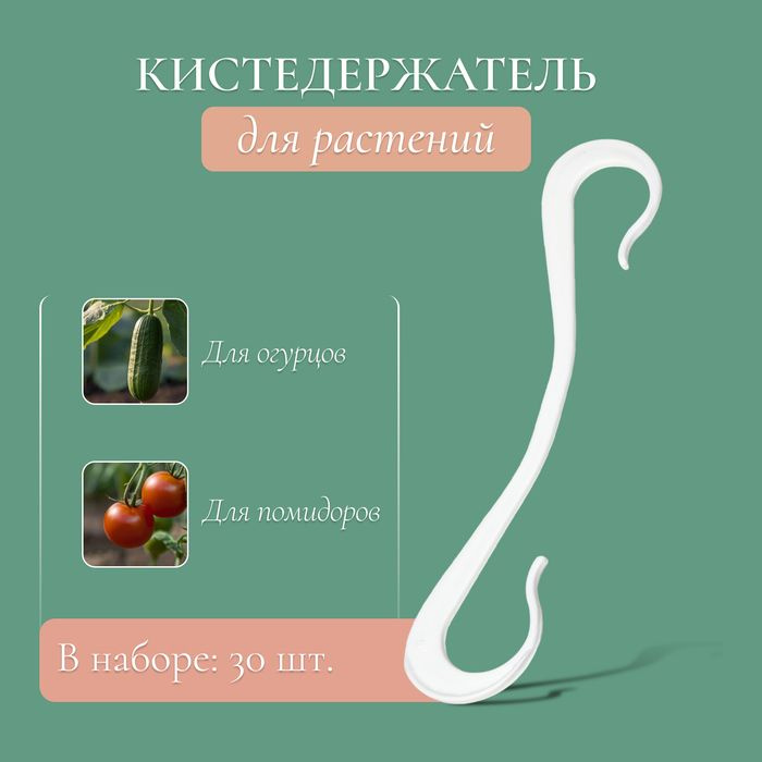 Кистедержатель Крючок, 12 см, набор 30 шт., Greengo #1