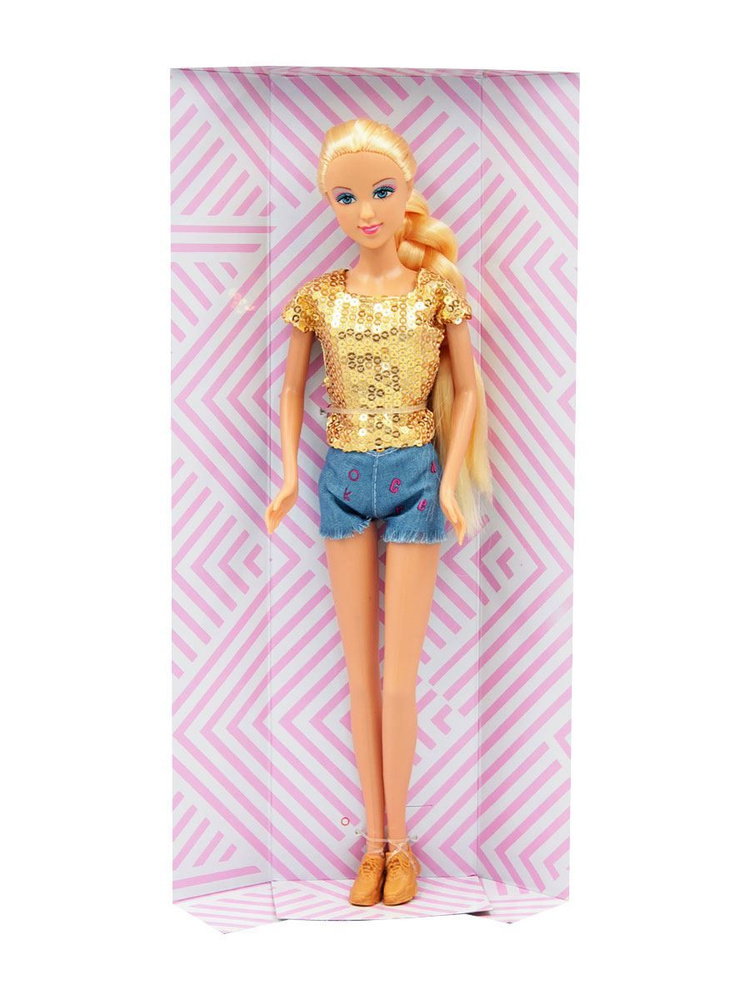 Кукла гнущаяся Fashion girl 29 см золотисто-синий костюм Defa Lucy DF8443  #1