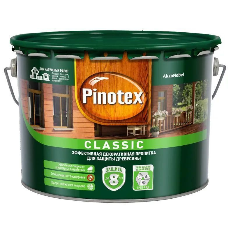 Пропитка декоративная для защиты древесины, Pinotex Classic Пинотекс КЛАССИК  #1