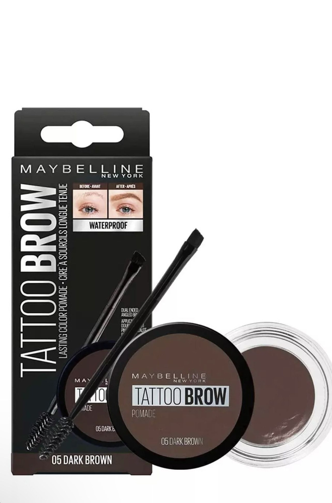 Помада для бровей Maybelline New York Tattoo Brow 05 темно #1