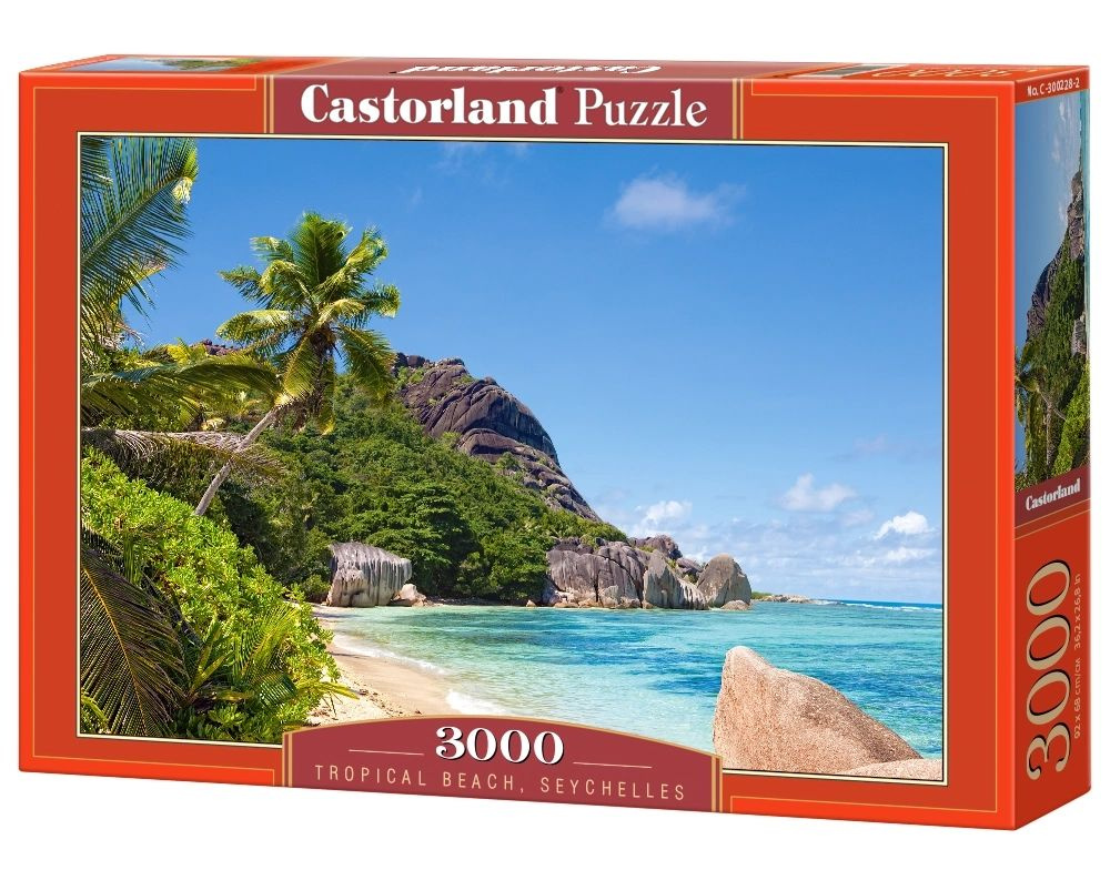 CastorLand Пазл Пляж, Сейшелы, 3000 деталей #1