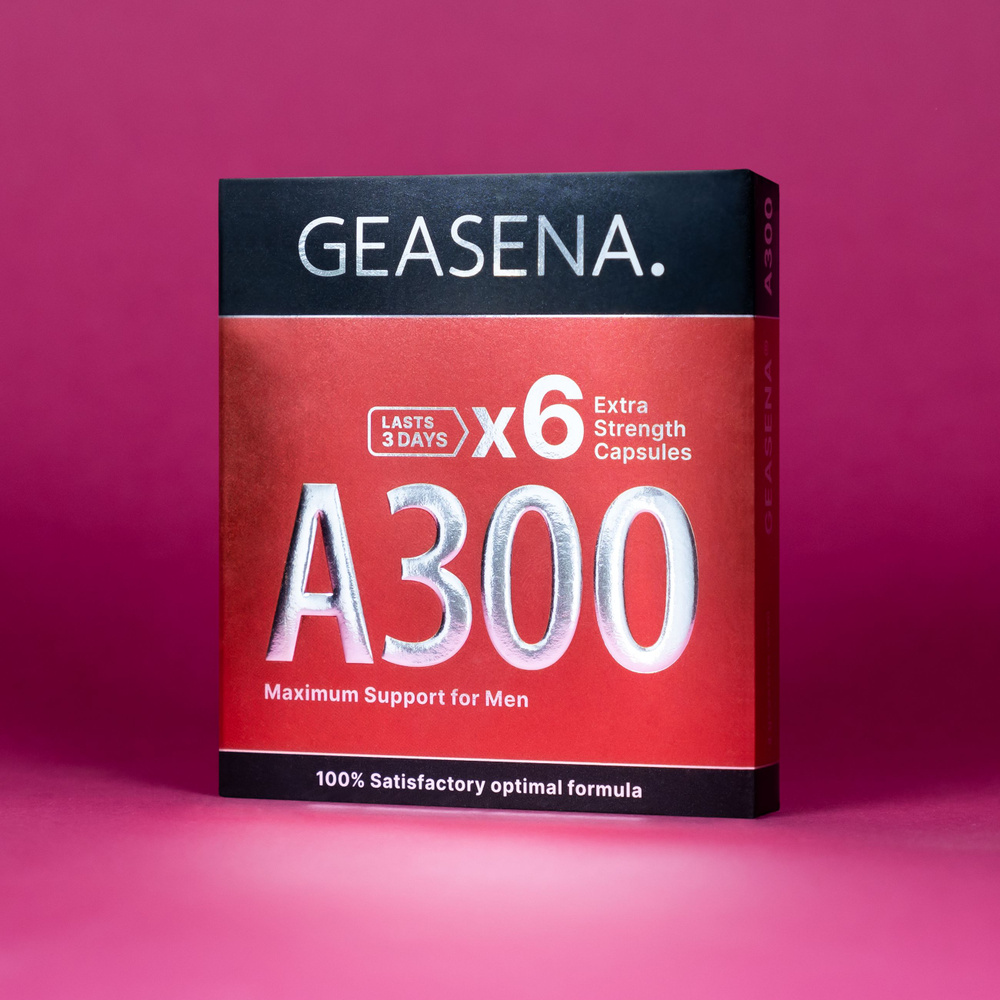 А300 GEASENA. х6 Мощных капсул для усиления потенции у мужчин. Повышение потенции. Действует 2-4 дня. #1