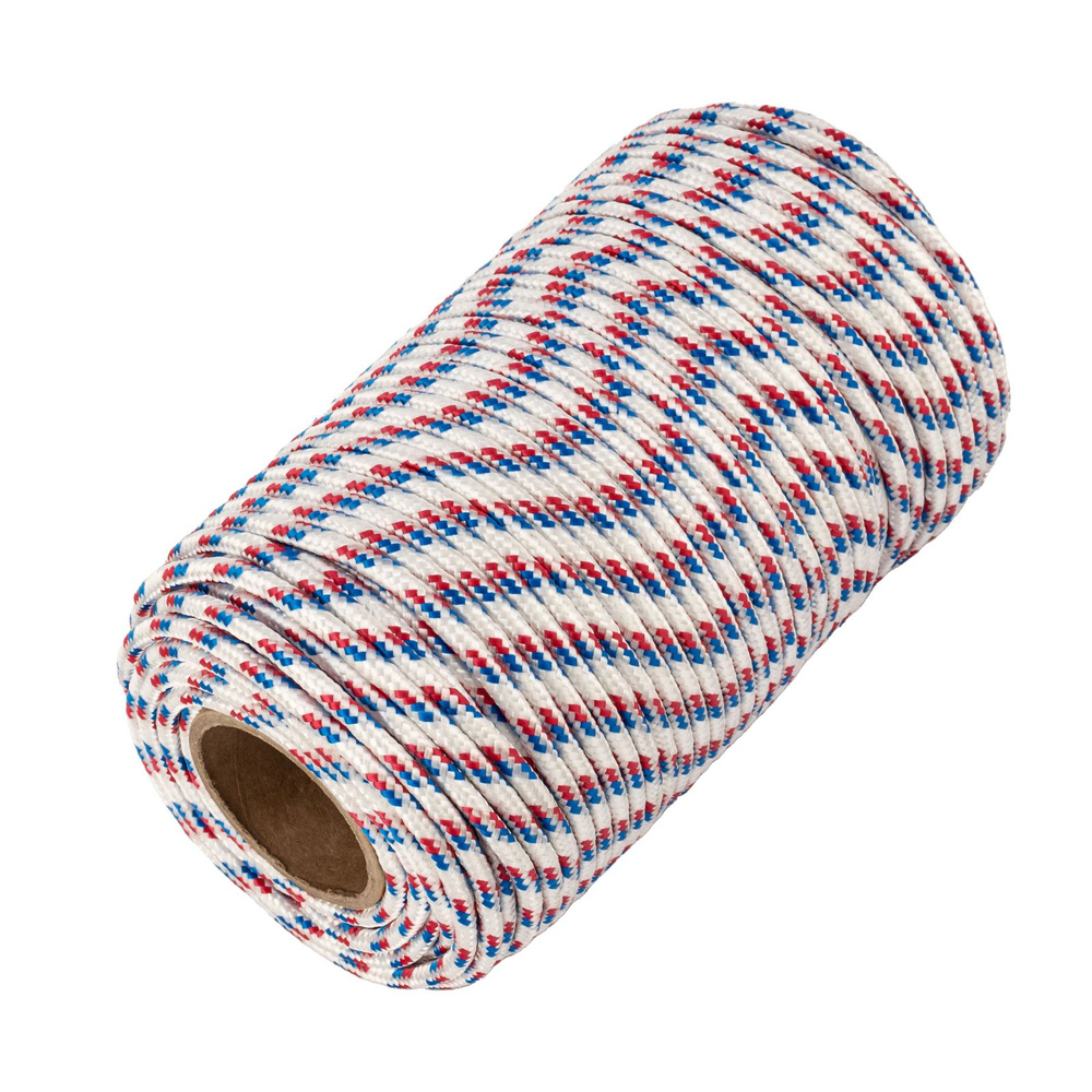Шнур плетеный СИБРТЕХ, полипропиленовый с сердечником, 8 мм, L 100 м, 16-прядный, фал, 93966  #1