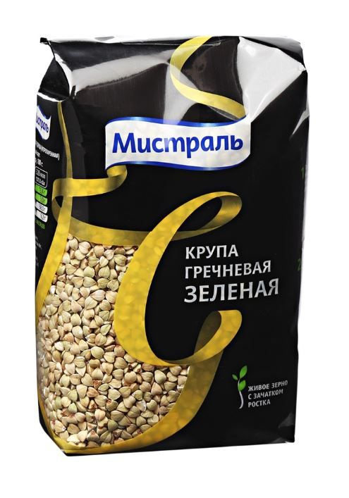 Крупа Мистраль гречневая зеленая 450 г #1