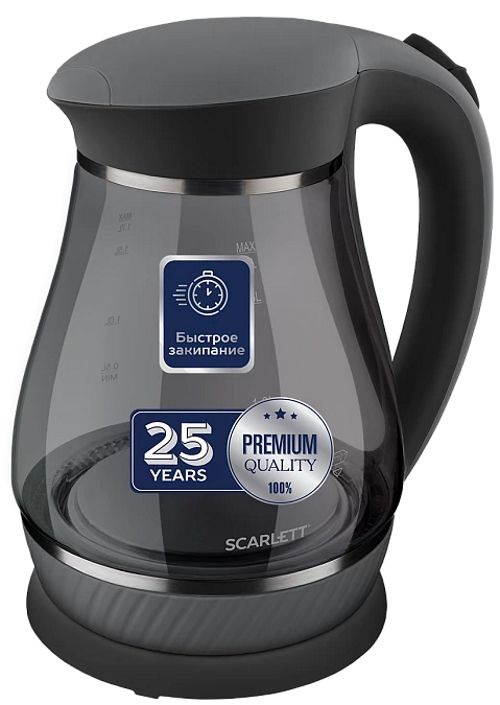 Электрический чайник Scarlett SC-EK27G82 черный;прозрачный #1