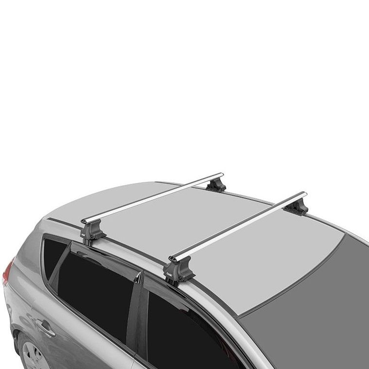 Багажник на крышу D-Lux 1 с дугами 1,3м аэро-классик (53мм) серебристыми для Kia Opirus  #1