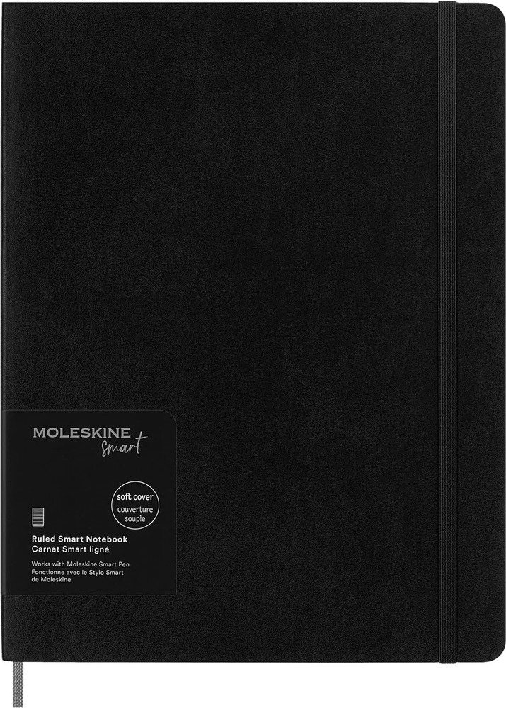 Блокнот в линейку Moleskine SMART NOTEBOOK 190Х250, SMN41SBK, мягкая обложка черный  #1