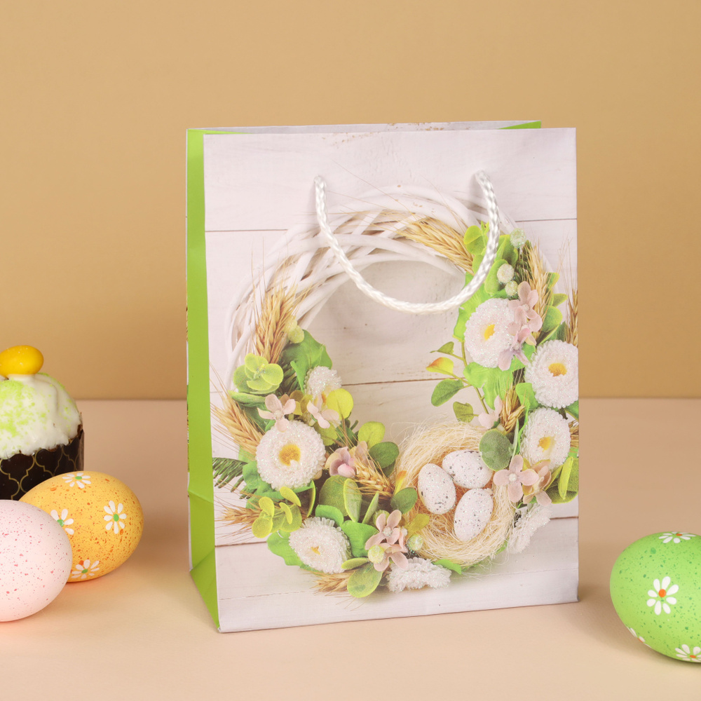 Подарочный пакет Easter Flora 18*14 см #1