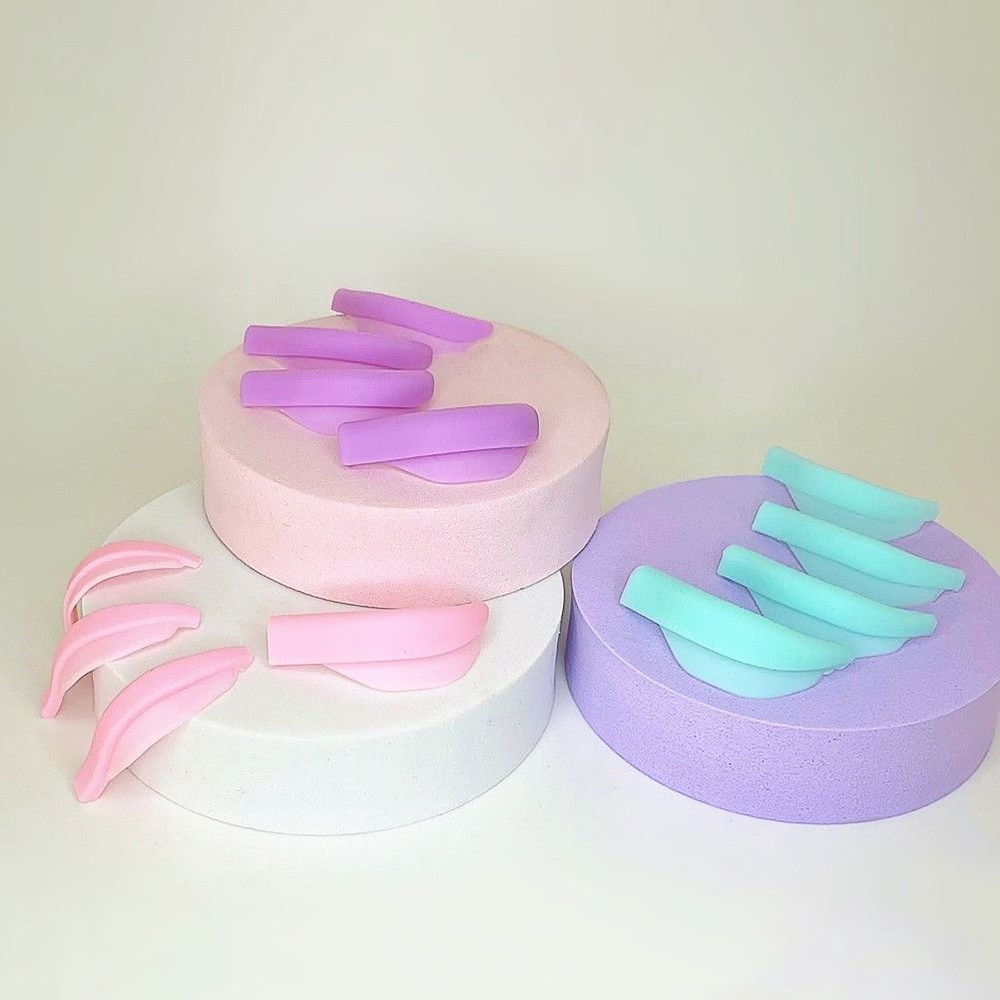 Набор валиков для ламинирования фиолетовые 4 пары (SS, S, M,L) + подарок валики для нижних ресниц  #1