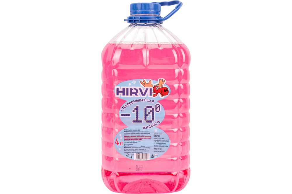 Очиститель стекол HIRVI зимний, -10, 4 л 039х930 #1