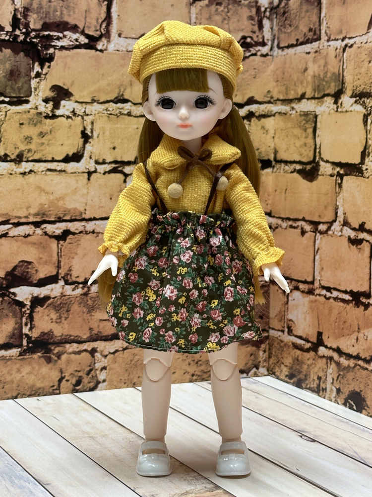 Кукла шарнирная 30 см с одеждой, / милашка с большими глазами, для девочки, Коллекционная / №8  #1